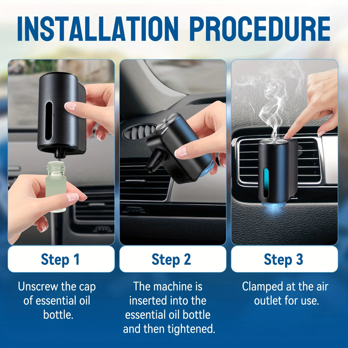 Smart Car Air Aromatherapy Diffuser Car Air Fresheners Humidifier Aromatherapy Car Air Freshener Removing Odors Car Accessories