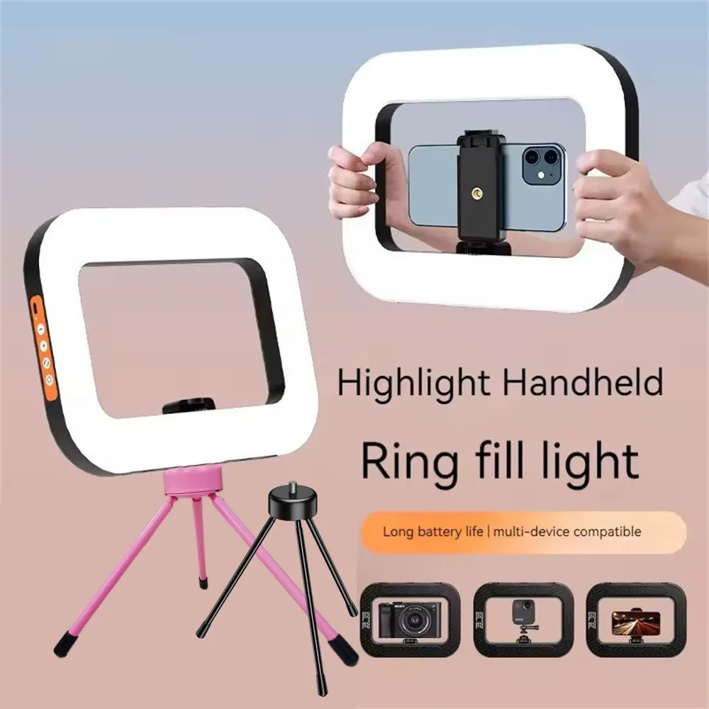 Roreta New Handheld Ring LED Rechargeable Portable Mobile Phone Live