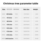 2026 new Christmas decoration high-end PE mixed Christmas tree, encrypted branches with lights, Christmas tree