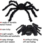 Giant Halloween Spider Decoration for Indoor & Outdoor Use