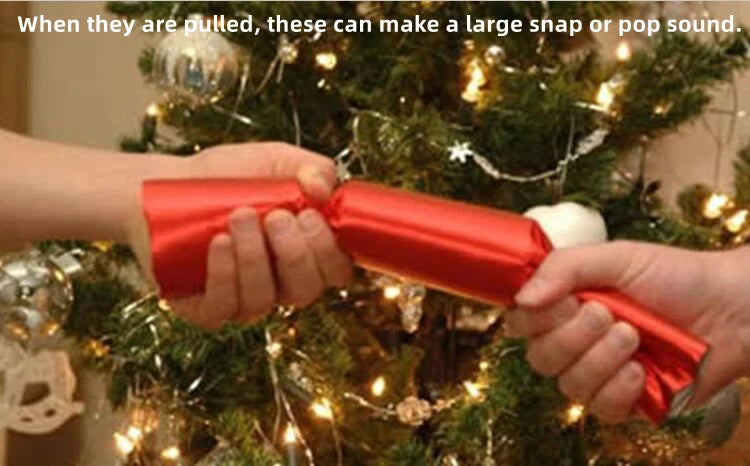 12 Inch Christmas Crackers Set of 6pcs, Christmas poppers, Christmas crackers with snap and prizes for adults