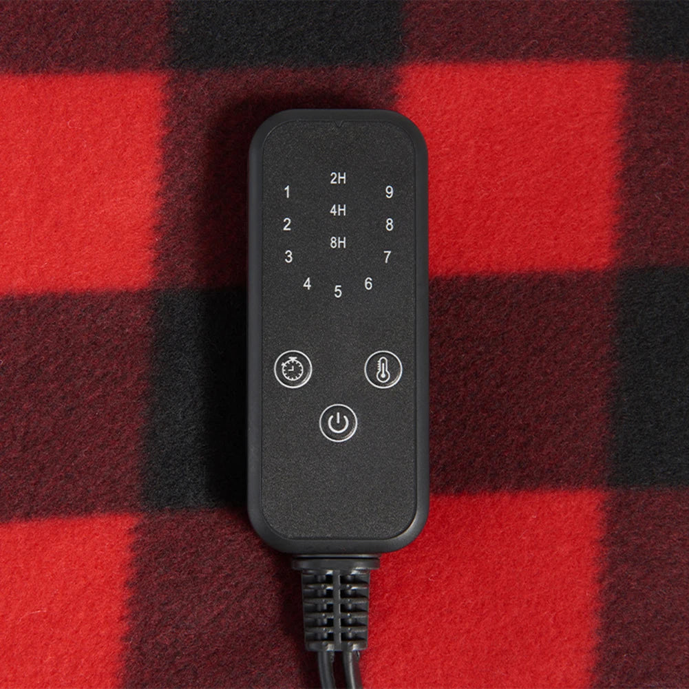 Electric Blanket Body Warmer Electric Heating Pad 12V Soft Heating Mat 9 Adjustable Temperature Electric Heat Blanket for Winter