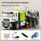 Simulated street cleaning sweeper electric vacuum sweeper road children's alloy car boy toy wind-up sprinkler truck