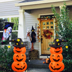 Stacked Pumpkin & Ghost Halloween Inflatable Decoration