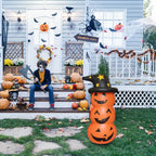 Stacked Pumpkin & Ghost Halloween Inflatable Decoration