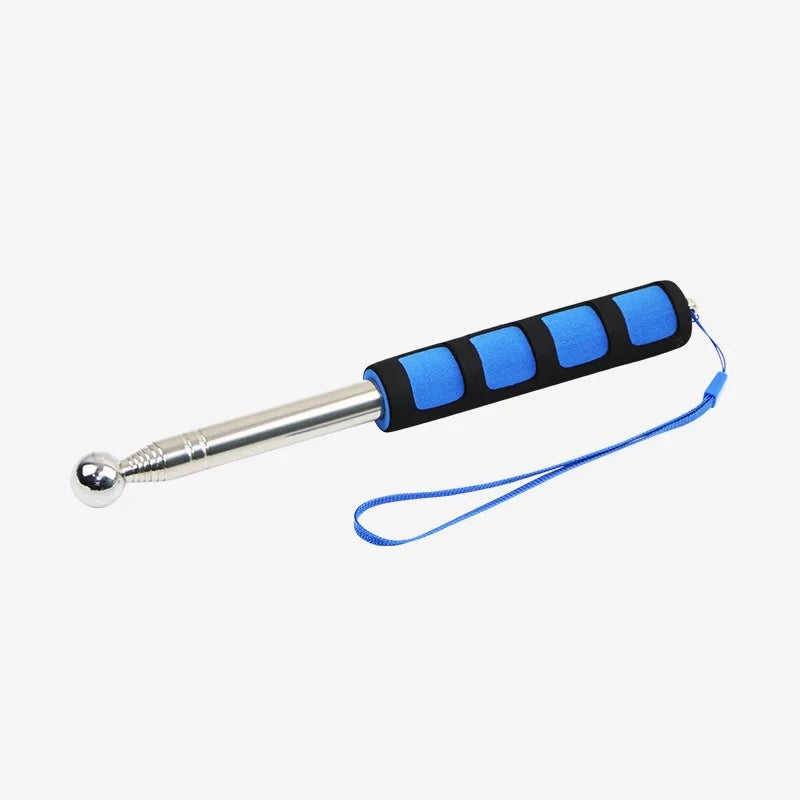 Self Defense Stick Retractable, Hollowing Drum Detection Hammer, Red