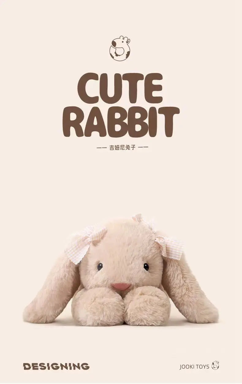 35cm New Simulated Shy Rabbit Doll Stuffed Plush Toy Cartoon Anime Cute Pillow Children's Birthday Gift Fun Doll