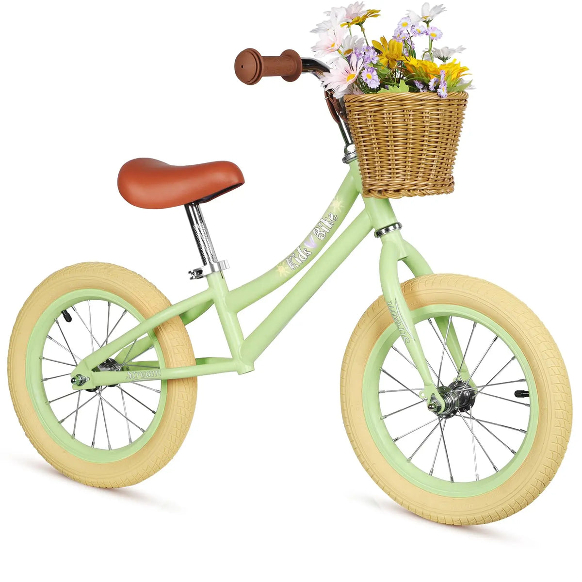 Children's Balance Bike with Basket — 14 Inches