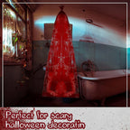 Horror Halloween Outdoor Decoration 59inch Creepy Corpse Props Set Scary Fake Bloody Body Bag Haunted House Hanging Decorations