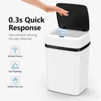 13L Smart Automatic Touch-Free Trash Can Motion Sensor Battery Dustbin Waste Bucket for Kitchen Bathroom Home Office Indoor ﻿