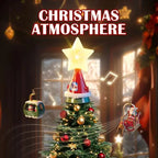 Rotating Santa Sleigh Christmas Tree Topper with Music & Lights
