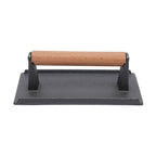 Meat Press with Wooden Handle Heavy Duty Grill Press Non-stick