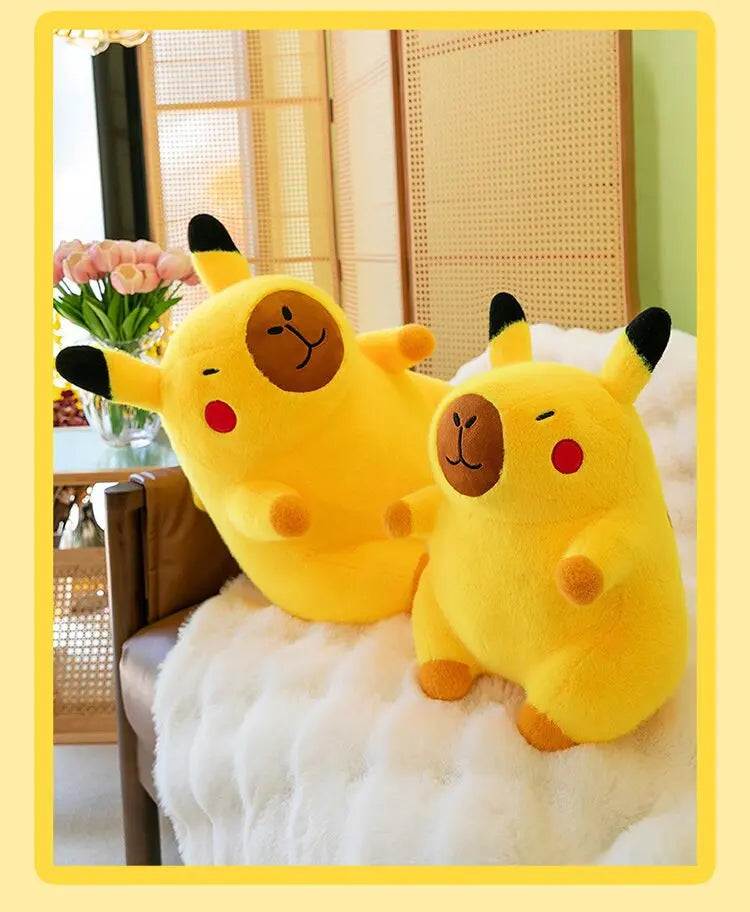 50cm Cute Lifelike Capybara Plush Toy Kawaii Transform Simulation Animal Soft Stuffed Doll Pillow Big Size Kids Birthday Gift