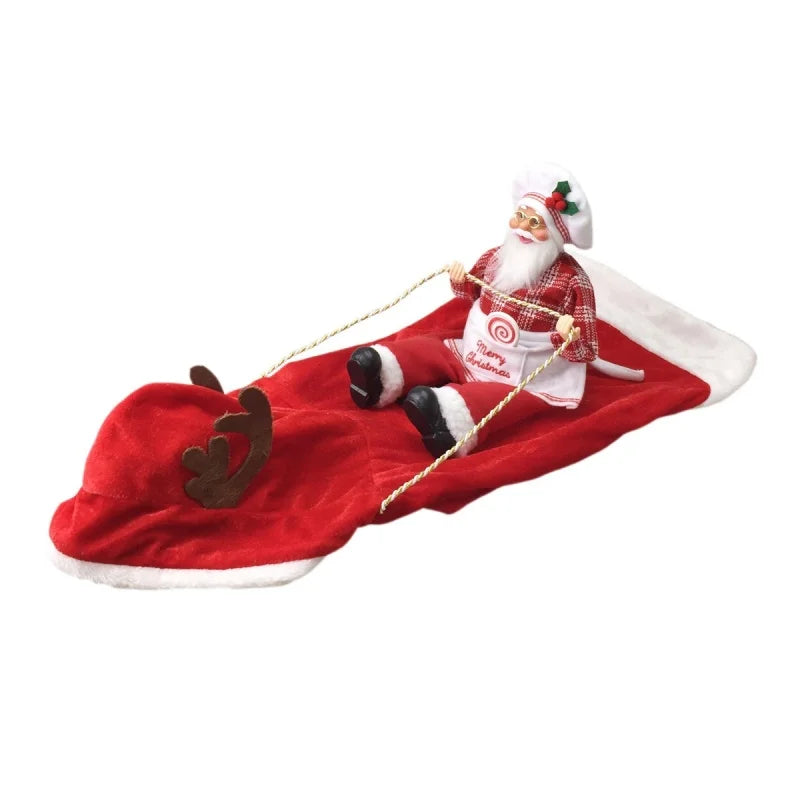 Pet Dog Christmas Santa Claus Riding Dog Costume Christmas Clothes Claus Rider Outfit With Hat Riding Deer Costume Pet Supplies