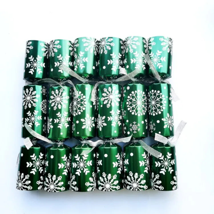10Inch Christmas Cracker Set of 6pcs Christmas Crackers with Snap and Prize Father Christmas Snowflake Santa Claus Free Shipping