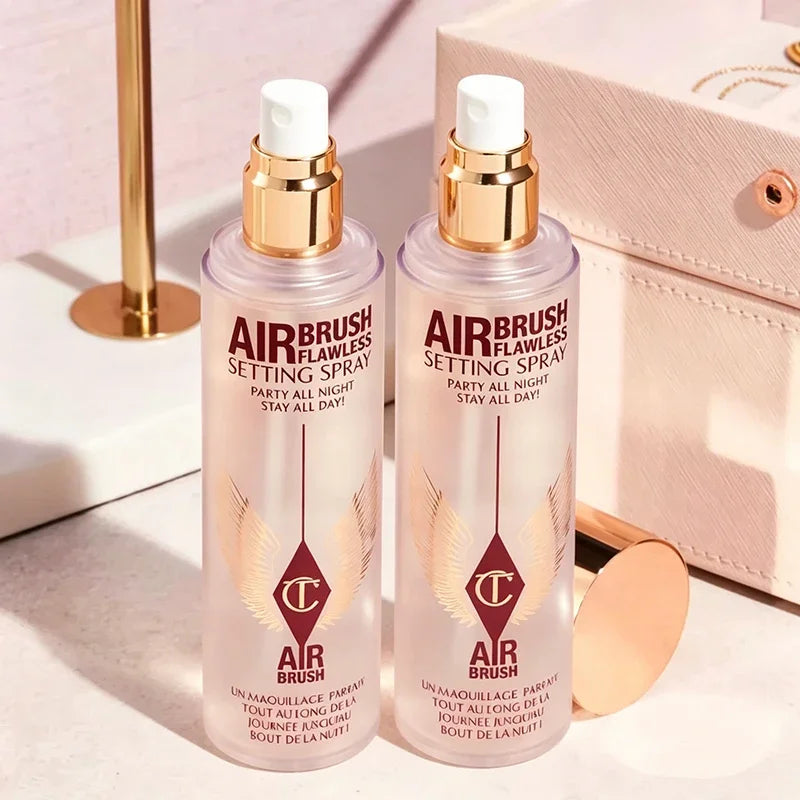 Hot Sale Charlotte Brand Setting Spray Fine Texture Powder Small Gold Plate 2 Color Powder Blusher Essence Oil Tilbury Cosmetics