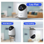 Lenovo 5MP Indoor Smart Security Camera 2.4G 5G WiFi Wireless PTZ IP Cam Two‑Way Talk Night Vision Motion Alert Pet Baby Monitor