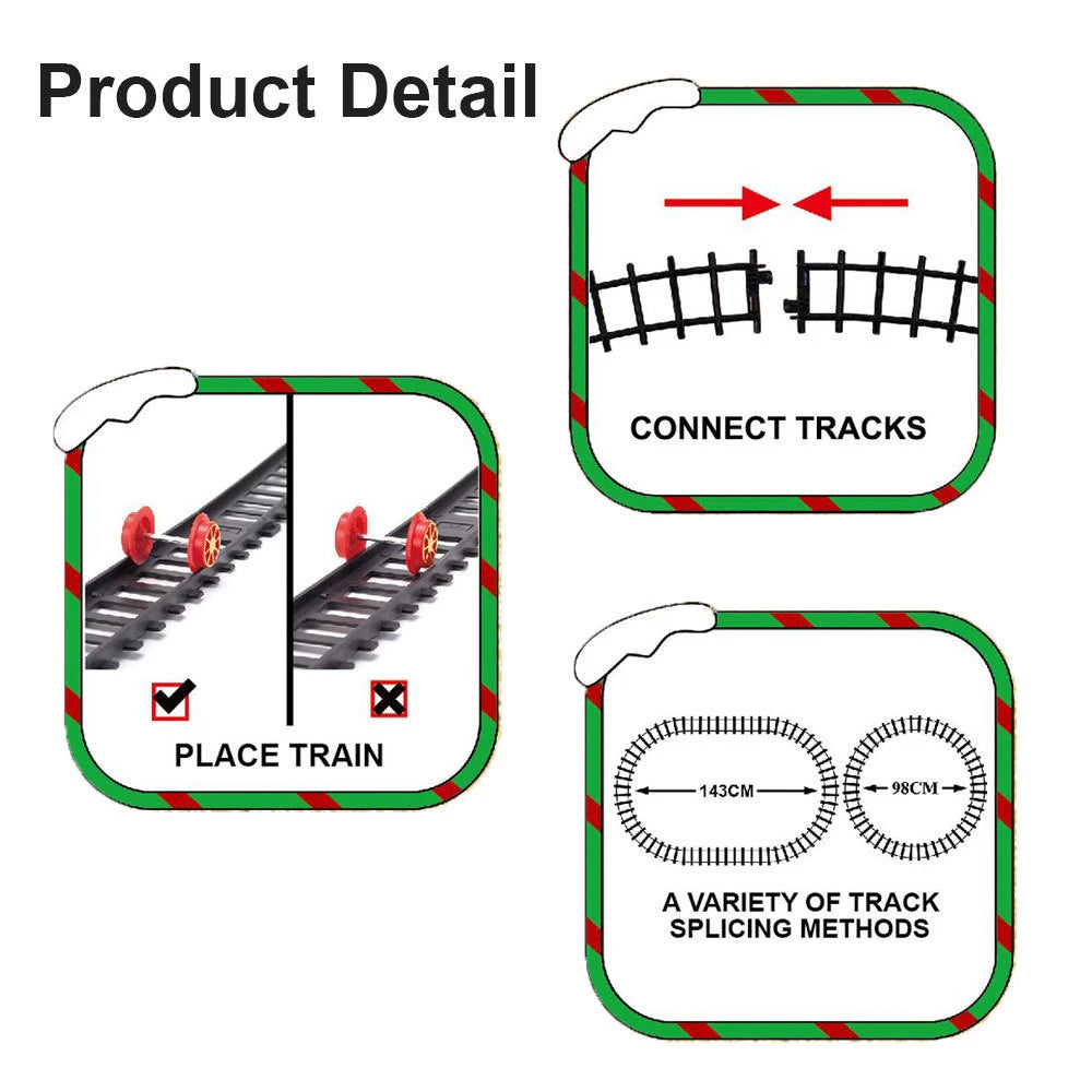 New Electric Train Set Mini Santa Claus Rail Car Toy Creative Decoration Christmas Tree Train Gift Children's Gifts
