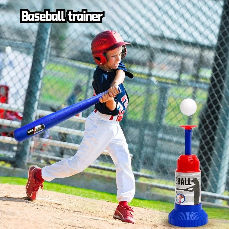 Baseball Launcher Toy, 2-in-1 Foot-Operated/Manual Press Ball Pitching Machine Indoor and Outdoor Interactive Sports Game for Kids, Kinde