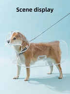 Transparent Waterproof Dog Raincoat – XS–8XL