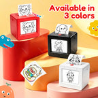 AI Voice Smart Thermal Printer! 58mm Mini Portable Bluetooth Photo Sticker Picture Print Device Fun Print with White Color Paper