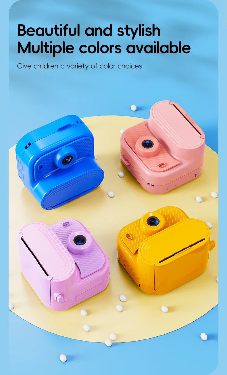 Children's Camera with Photos Prints 1080P Children's Instant Camera Toy