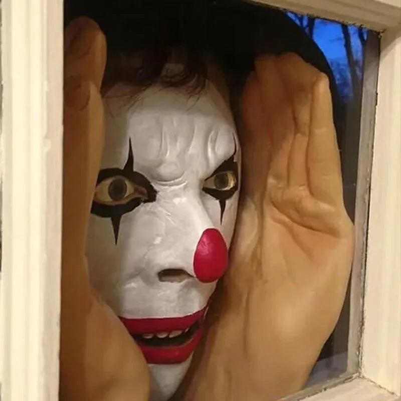 Scary Peeper Window Home Decor 2024 Halloween Horror Hanging Mask Scary Party Cosplay Props Outdoor Indoor Window Decorations