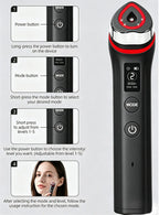 Ager Booster Pro Lifting Face Neck Therapy LED Vibration Massager Beauty Device for Anti-Aging Wrinkles, Skin Rejuvenation