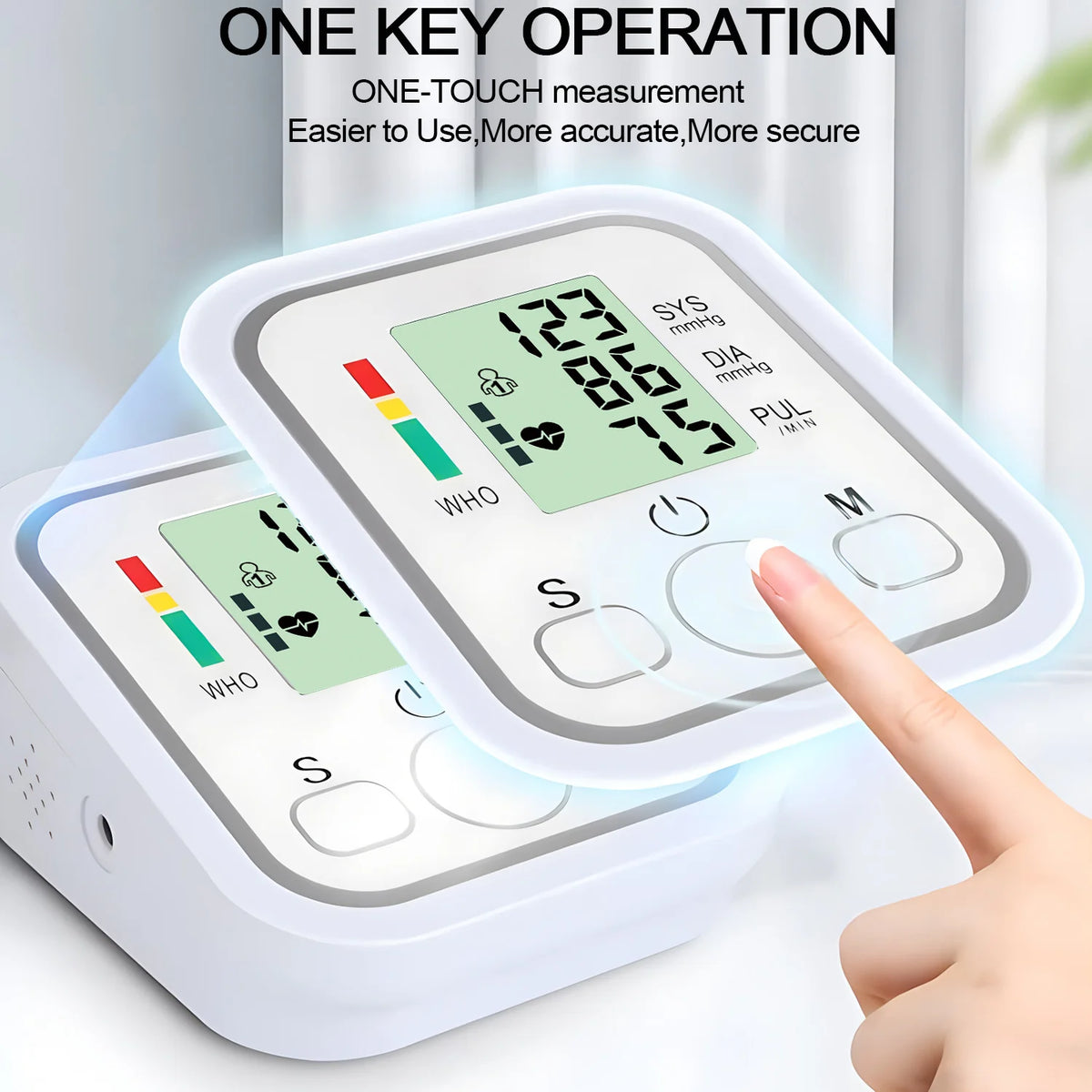 Blood Pressure Test Kit BP Monitor Upper Arm Automatic Tonometer Digital Sphygmomanometer Pulse Medical Device