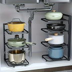 Adjustable Stainless Steel Pot & Pan Organiser Rack