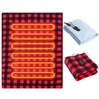 Electric Blanket Body Warmer Electric Heating Pad 12V Soft Heating Mat 9 Adjustable Temperature Electric Heat Blanket for Winter