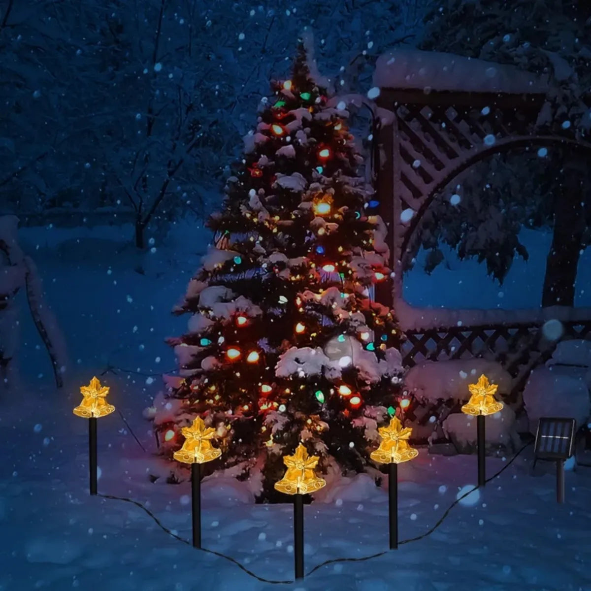 Christmas Garden Stake Lights — 5 Pieces, 8 Modes