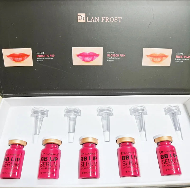 Korea 8ml BB Lips Cream Serum Starter Kit Persistent Colorfast Lip Gloss Pigment Moisturizing Lip Skin Care Treatment