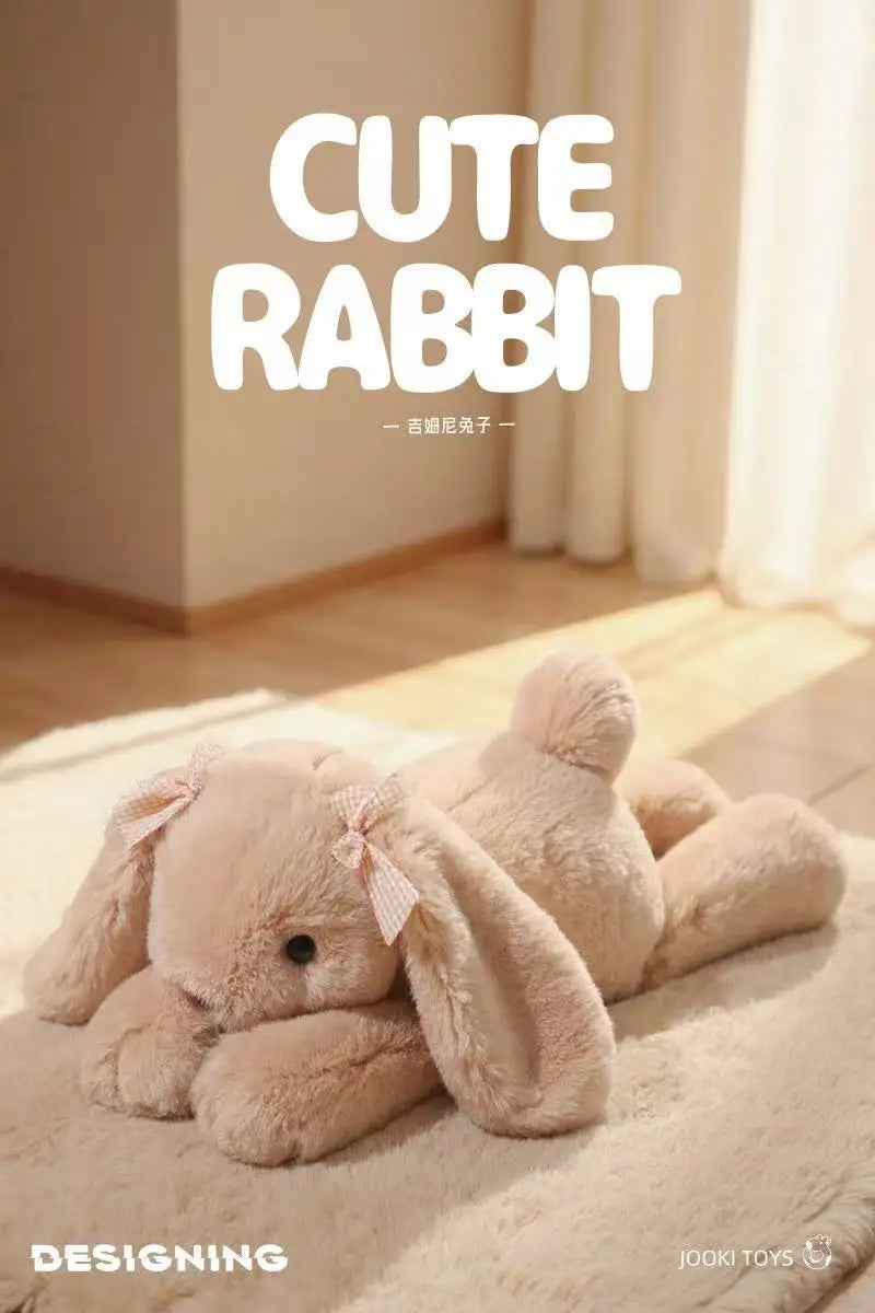 35cm New Simulated Shy Rabbit Doll Stuffed Plush Toy Cartoon Anime Cute Pillow Children's Birthday Gift Fun Doll