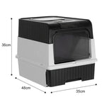 Enclosed Hooded Cat Litter Box with Scoop