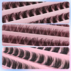 120Pcs Natural Eyelash Cluster Set, D Curl 8–16mm Mixed Length, Soft Band & Lightweight, Reusable False Eyelashes Cat Eye Effect