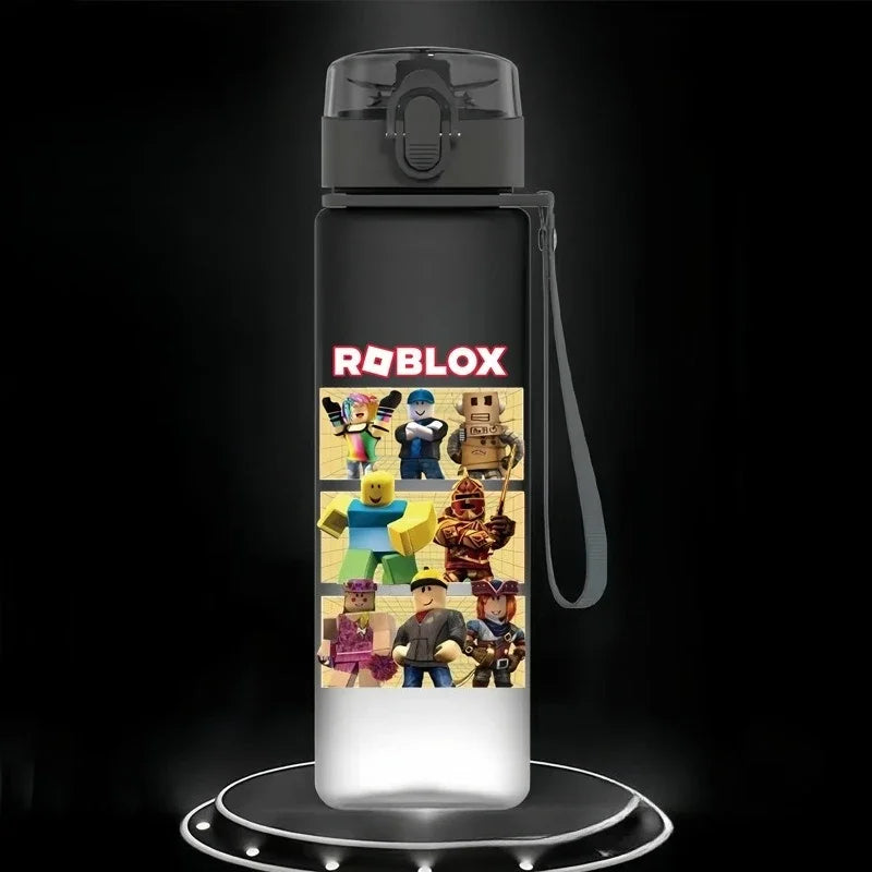New Robloxs Figure Student Casual Sports Water Cup Plastic Frosted Cups Student Daily Necessities Gifts 560ml