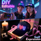 Led Baseball Cap Usb App Control Bluetooth Rechargeable Scrolling Atmosphere Message Board Hop Display Hat Glowing Hat Hip