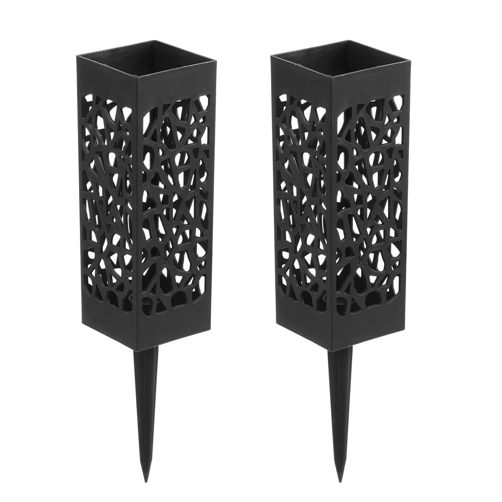 2Pcs Cemetery Vase Memorial Cemetery Vases with Stake Grave Flower Holder for Gravestone Grave Yard Ground Outdoor Flower Marker