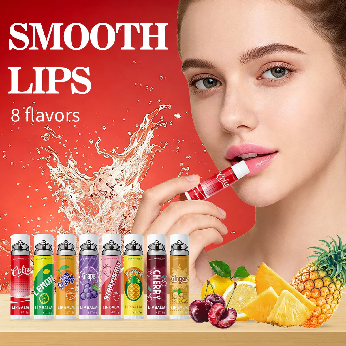 8PCS Soda-Inspired Lip Balm Set, Long-Lasting Moisture & Anti-Chapping Gift Giving