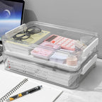 Acrylic Transparent Desktop Paper Storage Box A4 File Document Exam Paper Organizer Household Dust Proof Card Holder Case