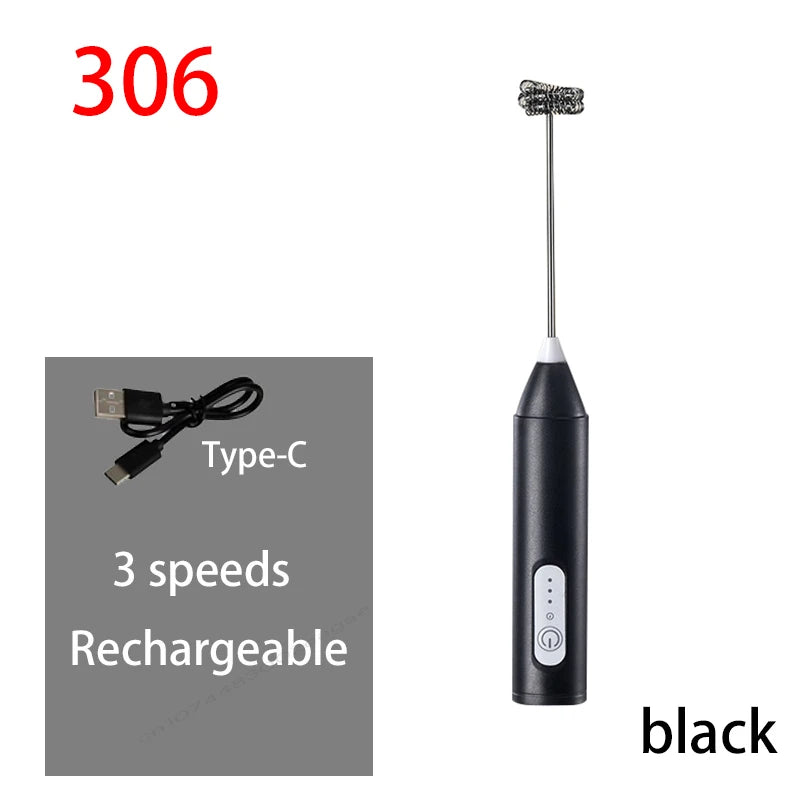 Rechargeable Milk Frother & Egg Whisk — 3 Speeds