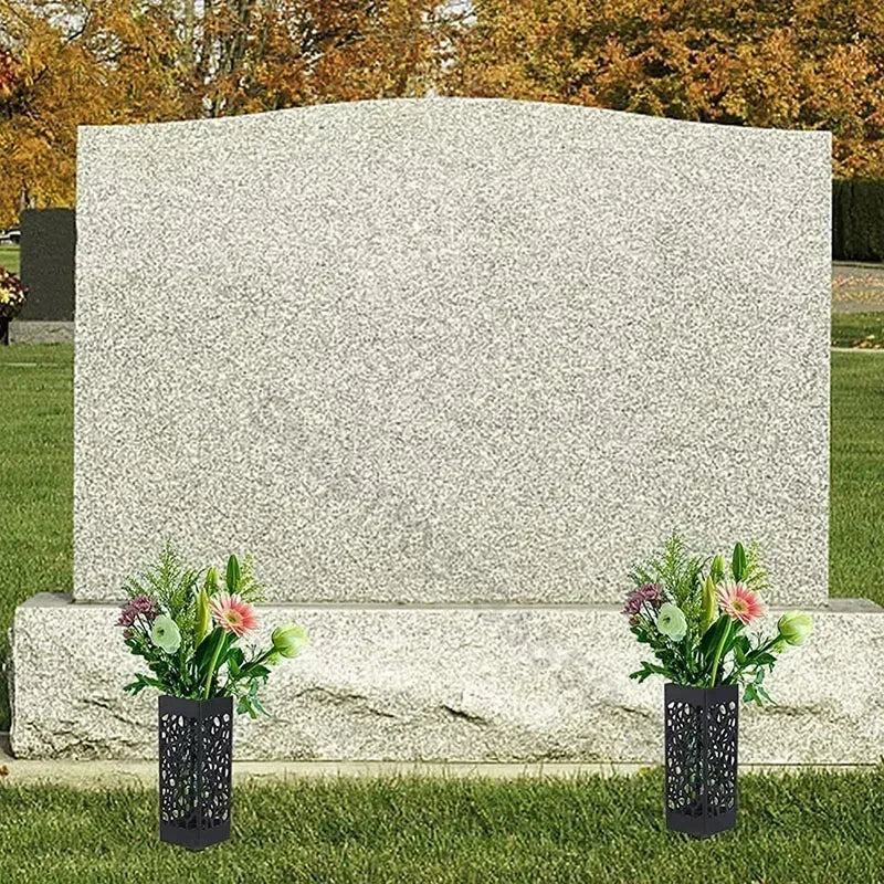 1/2/4PCS Cemetery Vase Plastic Cemetery Vase Decorations Gravestone Grave Yard Ground Outdoor Flower Marker Home Decorations
