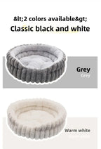 Home Plush Winter Cat Nest Dog Nest Warm Detachable and Washable Round Cat Nest Pet Bed Seasonal Universal Decoration