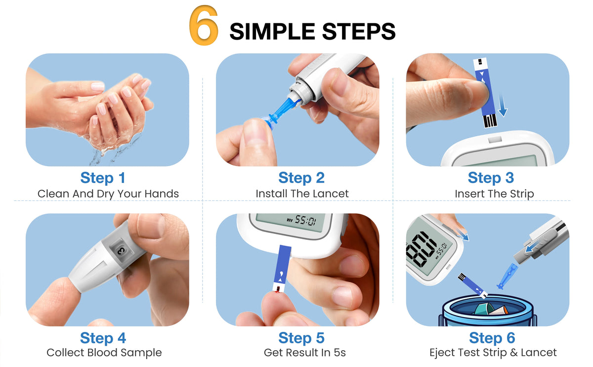 LinkSun G-425-1 Blood Glucose Meter Kit 50/100pcs Test Strips Lancets for Diabetes Monitor Digital Glucometer Blood Sugar Meter