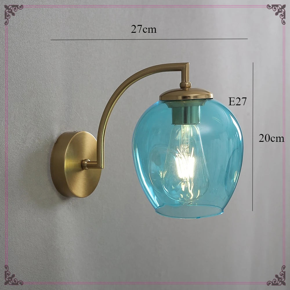 Colourful Glass Pea-Pod Wall Lamp — E27