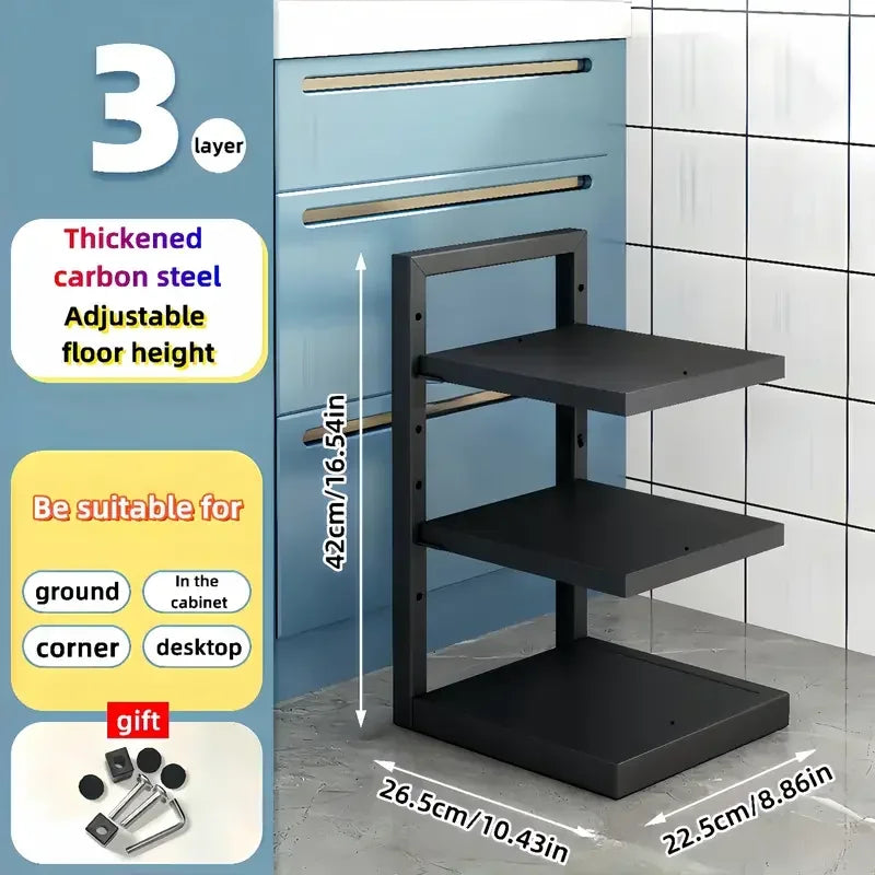Adjustable Stainless Steel Pot & Pan Organiser Rack
