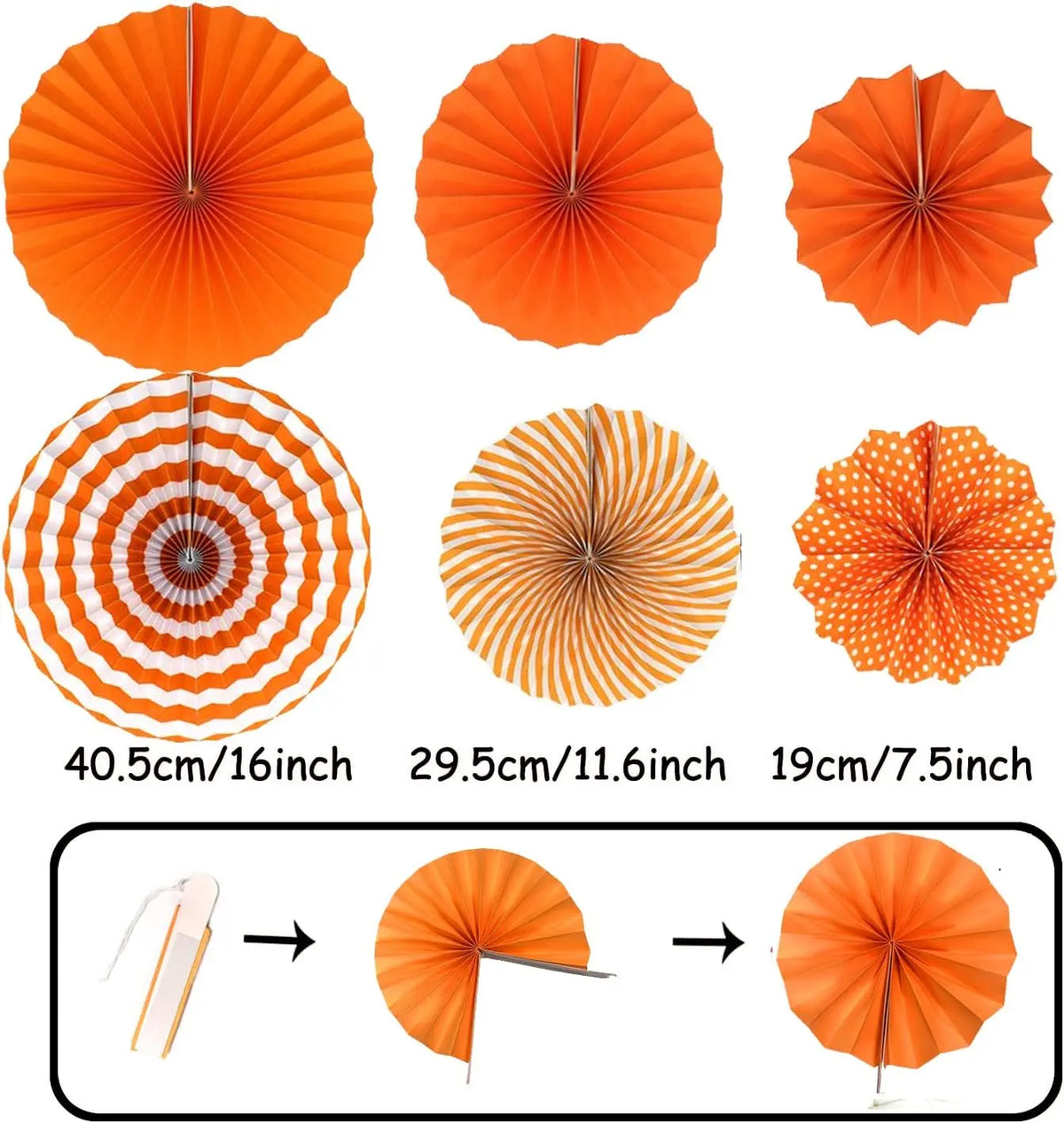 Boho Pom Pom Autumn Garland – Orange & Beige