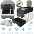 Enclosed Hooded Cat Litter Box with Scoop
