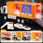 Simulated street cleaning sweeper electric vacuum sweeper road children's alloy car boy toy wind-up sprinkler truck
